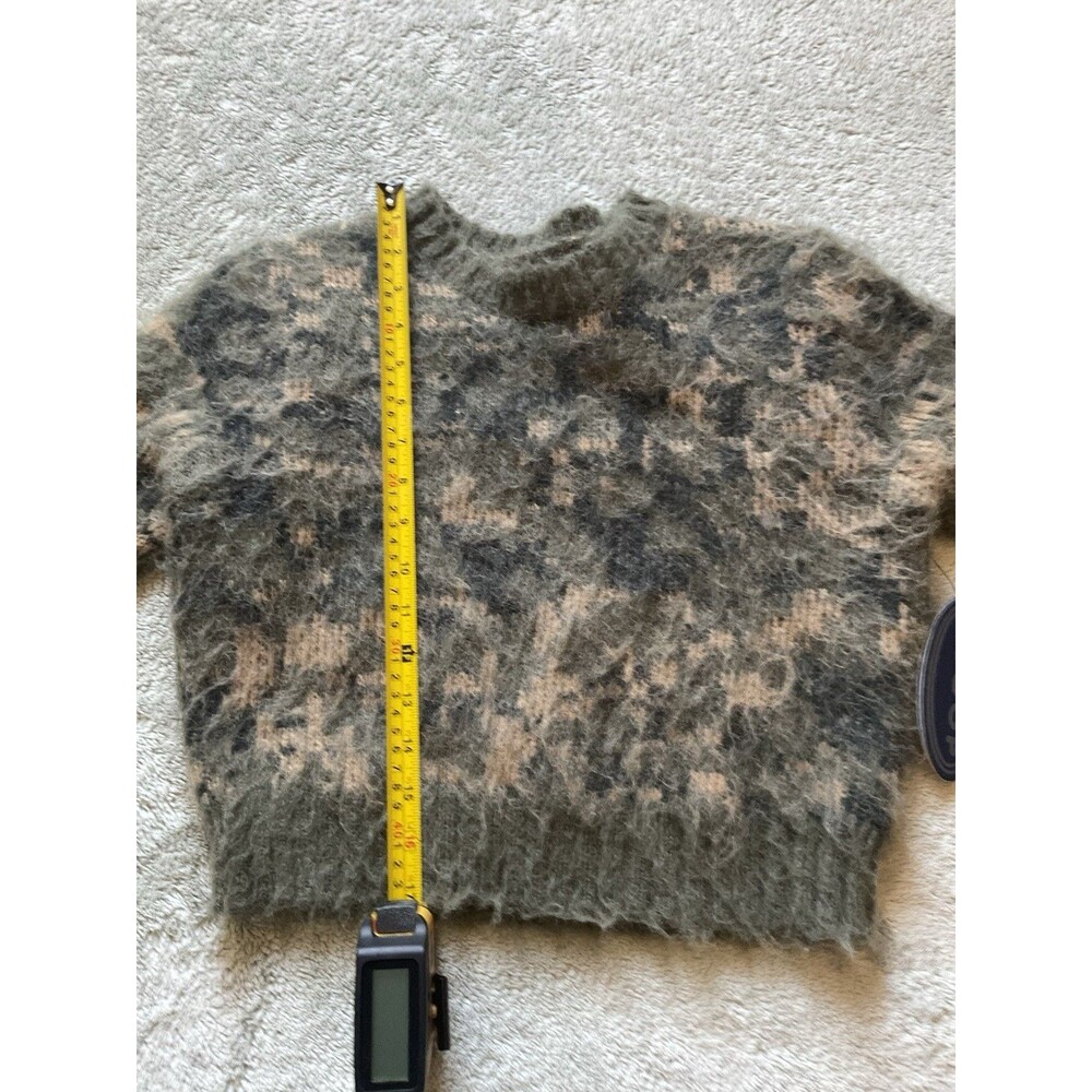 Scoop Women’s Sweater M 8-10 NWT Green Tactical Texture Fuzzy Knit boots Gear